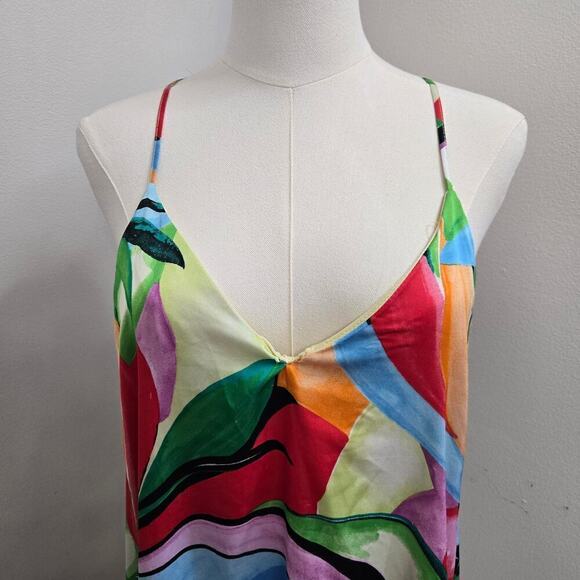 NICOLE MILLER Abstract Floral Maxi Tent Dress Small - Picture 3 of 10